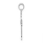 FJC Finejewelers 925 Sterling Silver Rhodium Plated Polished Cut-out Claddagh Cross Charm 17 mm