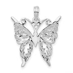 FJC Finejewelers 925 Sterling Silver Rhodium Plated Polished Cut-out Butterfly Charm 21 mm