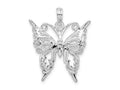 FJC Finejewelers 925 Sterling Silver Rhodium Plated Polished Cut-out Butterfly Charm 21 mm