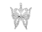 FJC Finejewelers 925 Sterling Silver Rhodium Plated Polished Cut-out Butterfly Charm 21 mm
