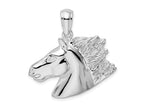 FJC Finejewelers 925 Sterling Silver Rhodium Plated Polished Horse Head Charm 31 mm