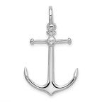 FJC Finejewelers 925 Sterling Silver Rhodium Plated Polished 3D Anchor Charm 33 x 19 mm
