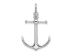 FJC Finejewelers 925 Sterling Silver Rhodium Plated Polished 3D Anchor Charm 33 x 19 mm
