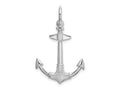 FJC Finejewelers 925 Sterling Silver Rhodium Plated Polished/Textured 3D Anchor Charm 33 x 21 mm