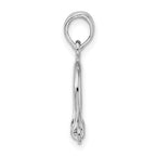 FJC Finejewelers 925 Sterling Silver Rhodium Plated Polished 3D Small Shackle Link Charm 21 x 12 mm