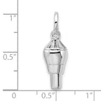 FJC Finejewelers 925 Sterling Silver Rhodium Plated Polished 3D Swivel with Shackle Bail Charm 26 x 7 mm