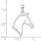 FJC Finejewelers 925 Sterling Silver Rhodium Plated Polished Cut-out Horse Head Charm 20 mm