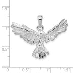 FJC Finejewelers 925 Sterling Silver Rhodium Plated Polished Flying Eagle Charm 35 mm