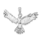 FJC Finejewelers 925 Sterling Silver Rhodium Plated Polished Flying Eagle Charm 35 mm