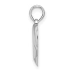 FJC Finejewelers 925 Sterling Silver Rhodium Plated Polished Teardrop Heart Charm