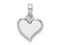 FJC Finejewelers 925 Sterling Silver Rhodium Plated Polished Small Teardrop Heart Charm