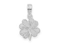 FJC Finejewelers 925 Sterling Silver Rhodium Plated Polished/Textured Shamrock Charm 9 mm