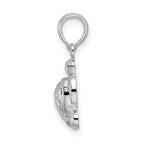FJC Finejewelers 925 Sterling Silver Rhodium Plated Polished Mini Sea Turtle Charm 19 x 10 mm