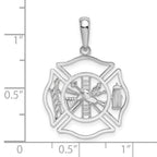 FJC Finejewelers 925 Sterling Silver Polished Cut-out Fireman Shield Charm 29 x 20 mm