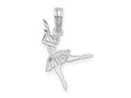FJC Finejewelers 925 Sterling Silver Rhodium Plated Polished Small Ballerina Charm 19 x 12 mm