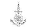 FJC Finejewelers 925 Sterling Silver Rhodium Plated 3D Small Anchor with Compass Charm 33 x 21 mm