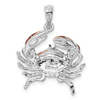 FJC Finejewelers 925 Sterling Silver d Polished Enameled Blue Stone Crab Charm 28 x 21 mm