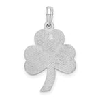 FJC Finejewelers 925 Sterling Silver Rhodium Plated Polished Enameled Shamrock Charm 15 mm