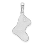 FJC Finejewelers 925 Sterling Silver Rhodium Plated Enameled HO HO HO Stocking Charm 9 mm