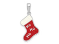FJC Finejewelers 925 Sterling Silver Rhodium Plated Enameled HO HO HO Stocking Charm 9 mm