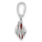 FJC Finejewelers 925 Sterling Silver Rhodium Plated Polished 3D Enameled Golf Bag Charm 15 mm