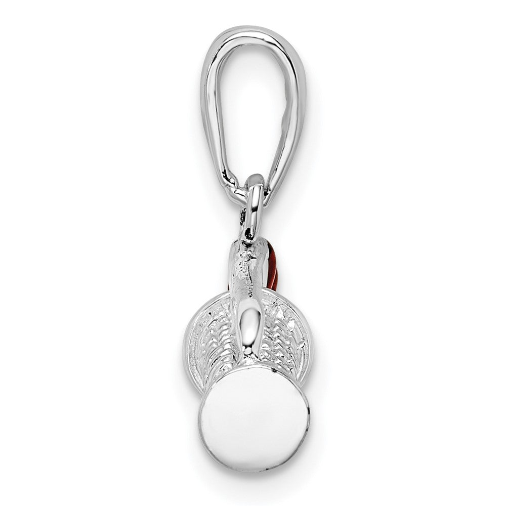 FJC Finejewelers 925 Sterling Silver Rhodium Plated Polished 3D Enameled Golf Bag Charm 15 mm