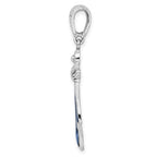 FJC Finejewelers 925 Sterling Silver Rhodium Plated Polished Enameled Anchor Charm 41 x 20 mm