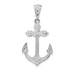 FJC Finejewelers 925 Sterling Silver Rhodium Plated Polished Enameled Anchor Charm 41 x 20 mm