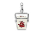 FJC Finejewelers 925 Sterling Silver 3D Moveable Enamel Chinese Takeout Charm 22 x 12 mm