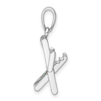 FJC Finejewelers 925 Sterling Silver Rhodium Plated 3D Moveable Enamel Beach Chair Charm 24 x 8 mm