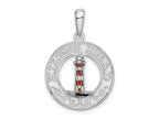 FJC Finejewelers 925 Sterling Silver Polished Enamel Hilton Head with Lighthouse Charm 26 x 18 mm