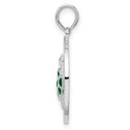 FJC Finejewelers 925 Sterling Silver Rhodium Plated Enameled Turks Caicos with Turtle Charm 25 x 18 mm