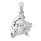 FJC Finejewelers 925 Sterling Silver Rhodium Plated Enameled Medium Conch Shell Charm 24 x 15 mm