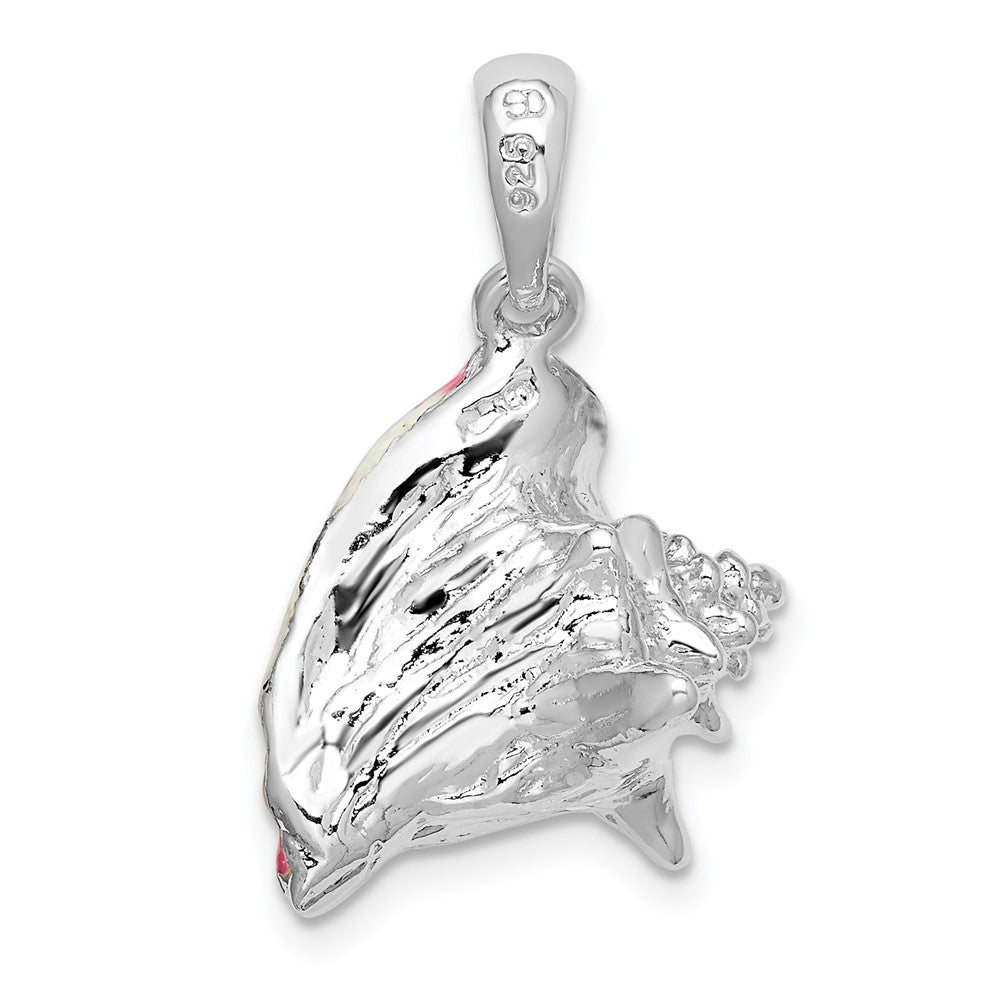 FJC Finejewelers 925 Sterling Silver Rhodium Plated Enameled Medium Conch Shell Charm 24 x 15 mm