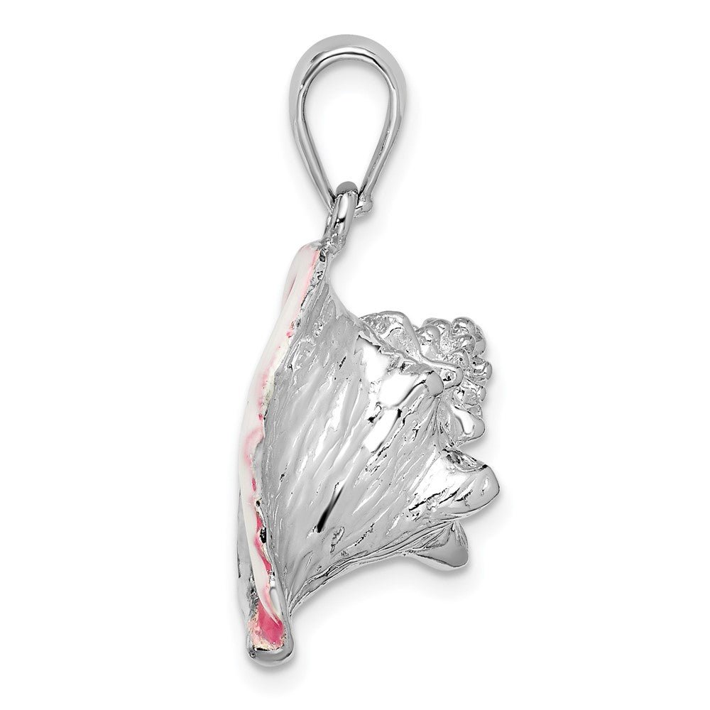 FJC Finejewelers 925 Sterling Silver Rhodium Plated Enameled Large Conch Shell Charm 27 x 15 mm