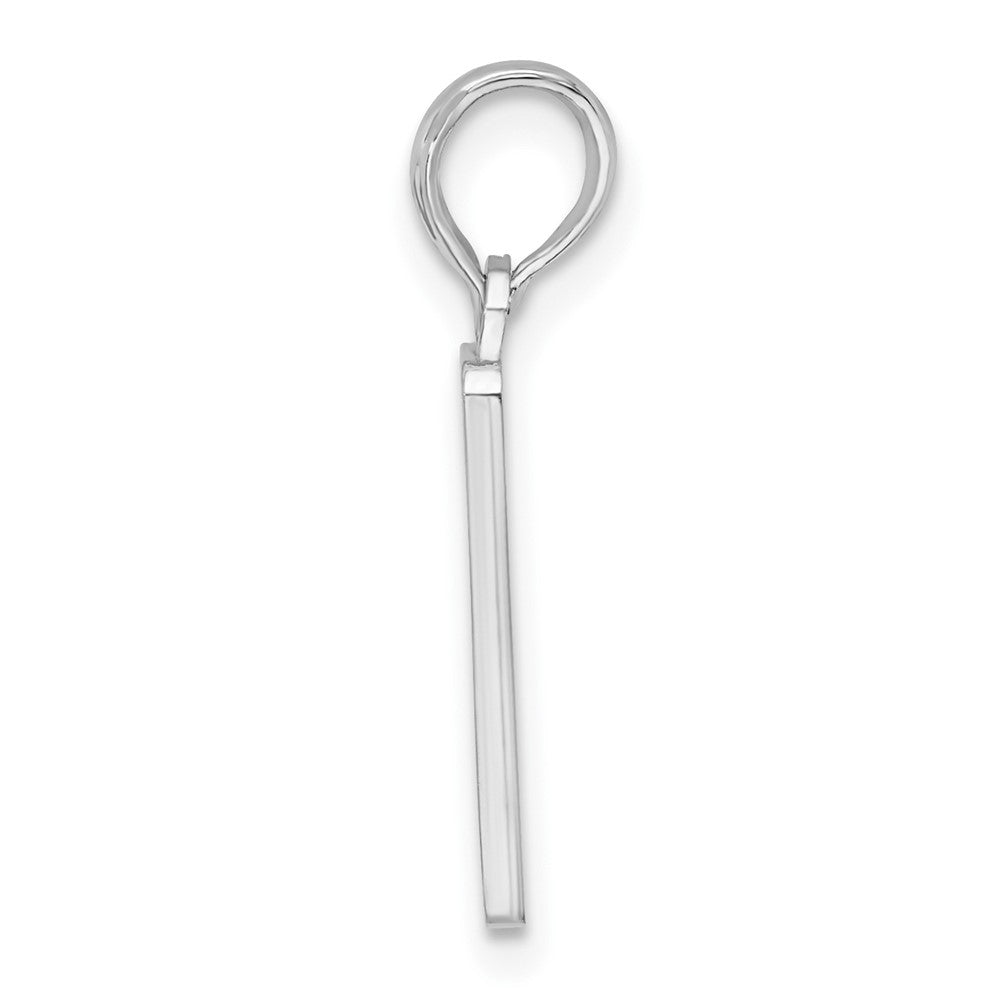 FJC Finejewelers 925 Sterling Silver Rhodium Plated Enameled Small Key West Mile 0 Charm 20 x 9 mm