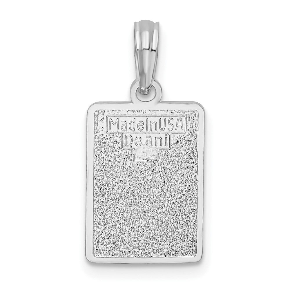FJC Finejewelers 925 Sterling Silver Rhodium Plated Enameled Small Key West Mile 0 Charm 20 x 9 mm