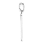 FJC Finejewelers 925 Sterling Silver Rhodium Plated Enameled Large Key West Mile 0 Charm 29 x 15 mm