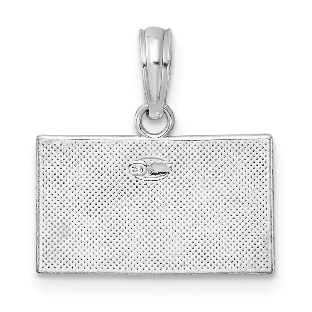 FJC Finejewelers 925 Sterling Silver Rhodium Plated Polished Enameled Dive Flag Charm 15 x 15 mm