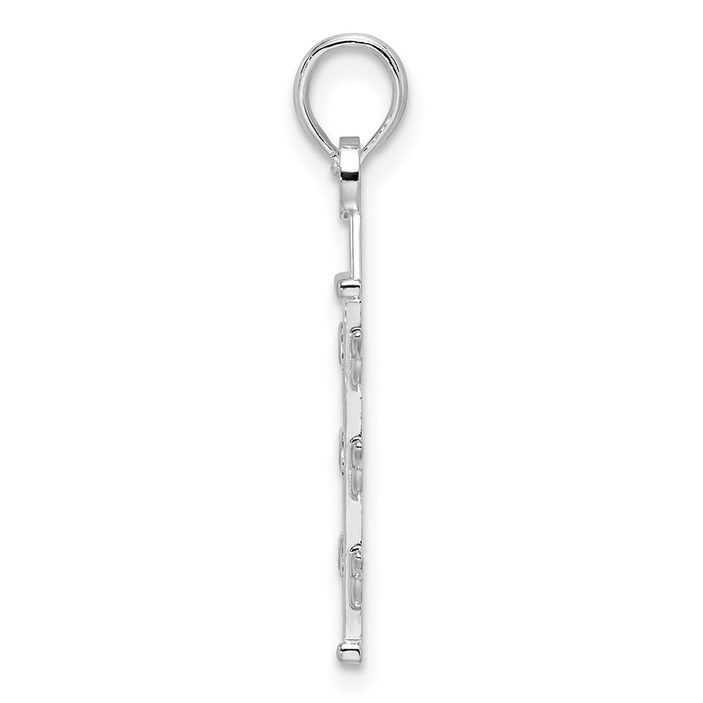 FJC Finejewelers 925 Sterling Silver Rhodium Plated Polished Enameled Traffic Light Charm 8 mm