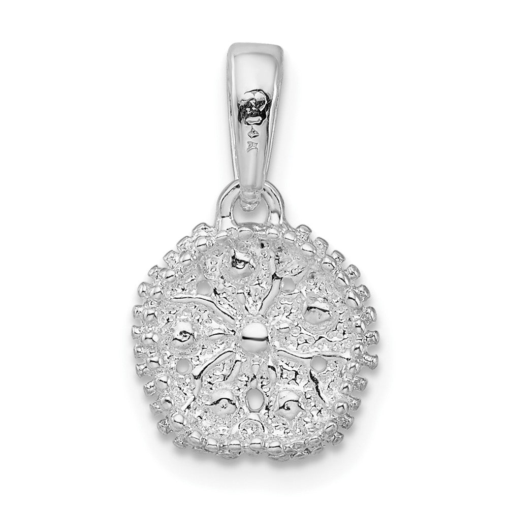 FJC Finejewelers 925 Silver and 14k Yellow Gold Rhodium Plated Sand Dollar with Starfish Charm 17 x 10 mm