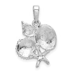 FJC Finejewelers 925 Silver and 14k Yellow Gold  Polished Shells with Starfish Charm 23 x 15 mm