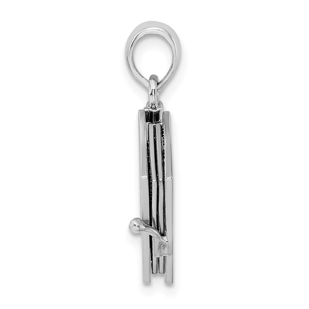 FJC Finejewelers 925 Silver Texture Lords Prayer Bible with Cross Charm 23 x 13 mm