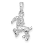 FJC Finejewelers 925 Sterling Silver Rhodium Plated Polished 3D Capricorn Zodiac Charm