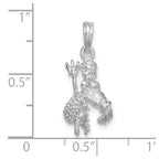 FJC Finejewelers 925 Sterling Silver Rhodium Plated Polished 3D Aquarius Zodiac Charm