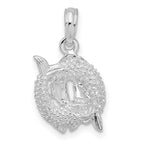 FJC Finejewelers 925 Sterling Silver Rhodium Plated Polished 3D Pisces Zodiac Charm