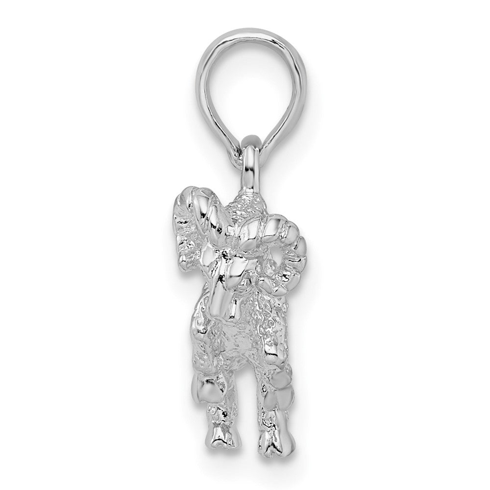 FJC Finejewelers 925 Sterling Silver Rhodium Plated Polished 3D Aries Zodiac Charm
