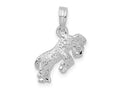 FJC Finejewelers 925 Sterling Silver Rhodium Plated Polished 3D Aries Zodiac Charm