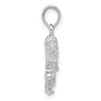 FJC Finejewelers 925 Sterling Silver Rhodium Plated Polished 3D Leo Zodiac Charm