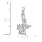FJC Finejewelers 925 Sterling Silver Rhodium Plated Polished 3D Virgo Zodiac Charm
